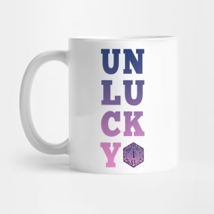 Unlucky dice - pink and blue Mug